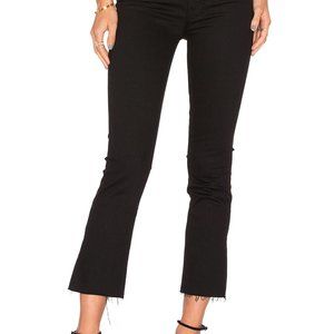 MOTHER DENIM The Hustler Ankle Fray - Black - Size: 31